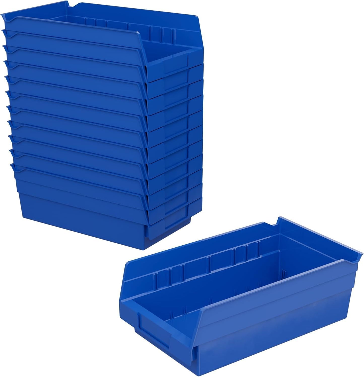 Akro-Mils 30130 Plastic Shelf Bins, Heavy Duty Storage Bins for Garage, Closet, and Drawer