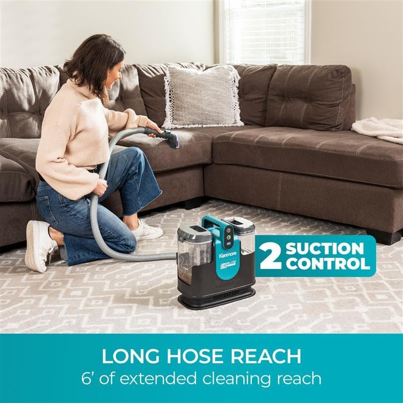 Kenmore KW1090 SpotLite Go 24V Cordless Brushless Portable Carpet Spot Cleaner, 16Kpa Power