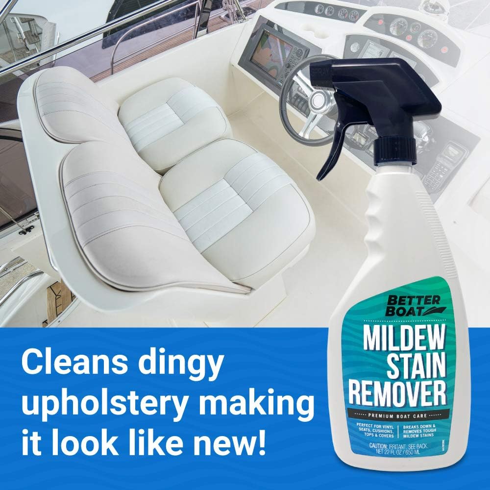 Stain Remover Cleaner, 22 Fl Oz, for Boat Seats, Fabric, Canvas, Carpet, and Vinyl, Removes Stains