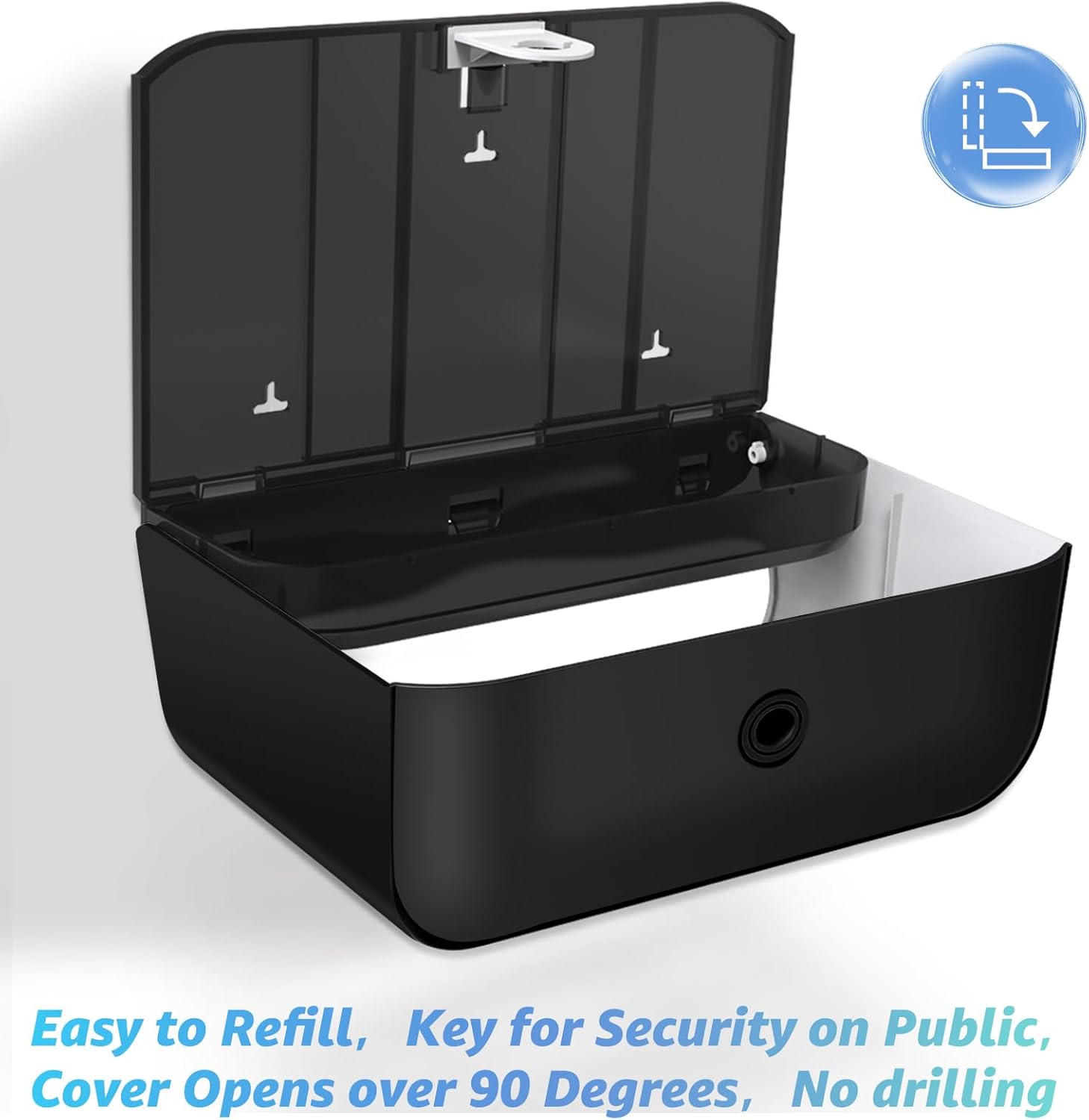 Paper Towel Dispenser Wall Mount, Multifold Paper Towel Holder Adhesive Hand Towel Dispenser for