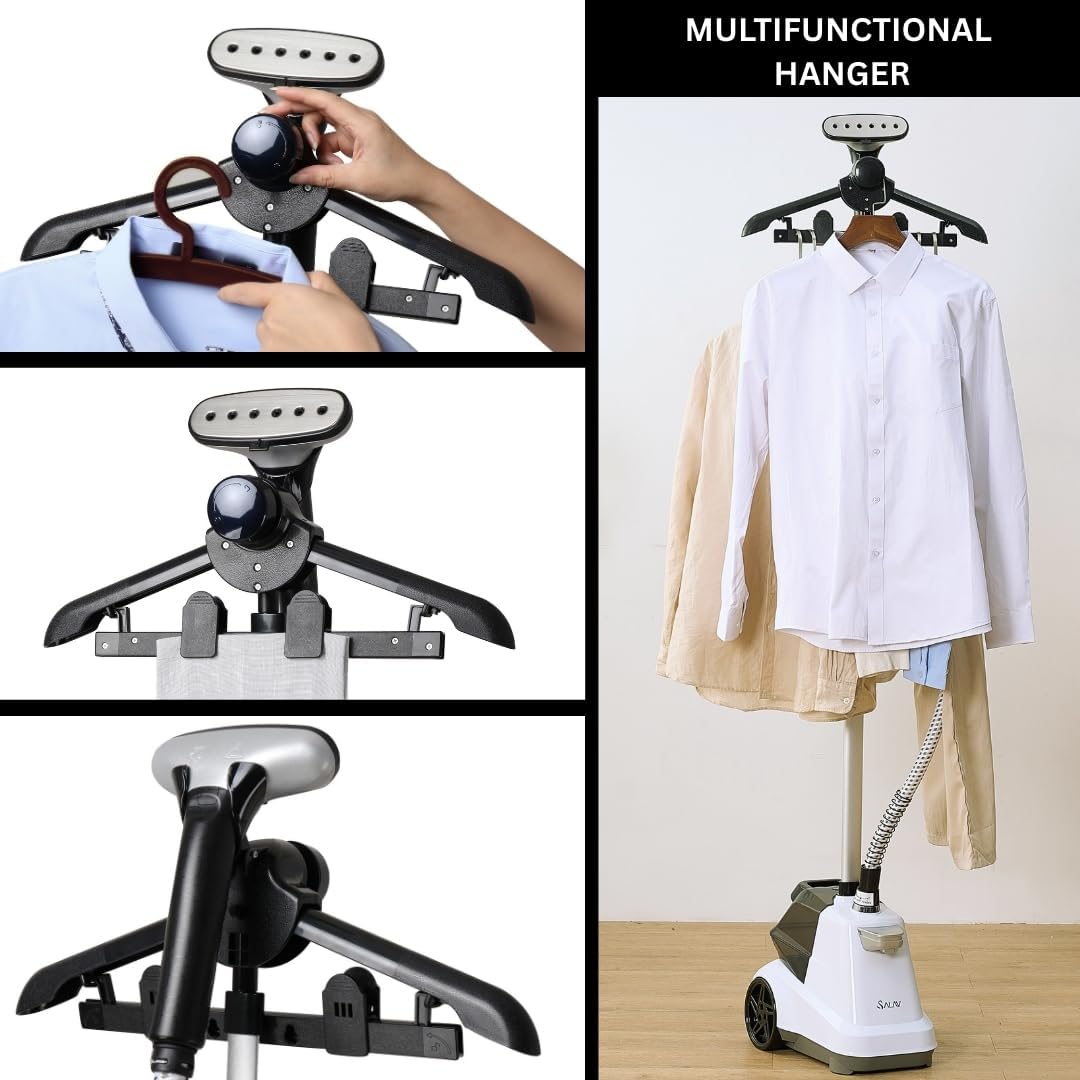 SALAV Heavy Duty Commercial Full-Size Garment Steamer with Foot Pedals and Extra Large 3L (101.5