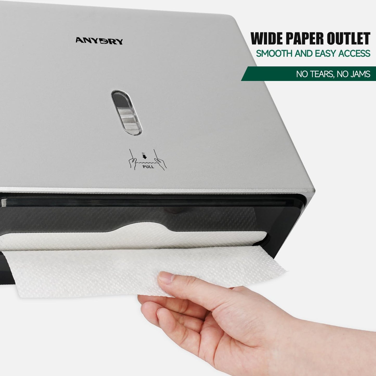 Wall-Mounted Paper Towel Dispenser – Fits Tri-Fold Towels up to 10x3.1 Inches, Holds 200 Sheets