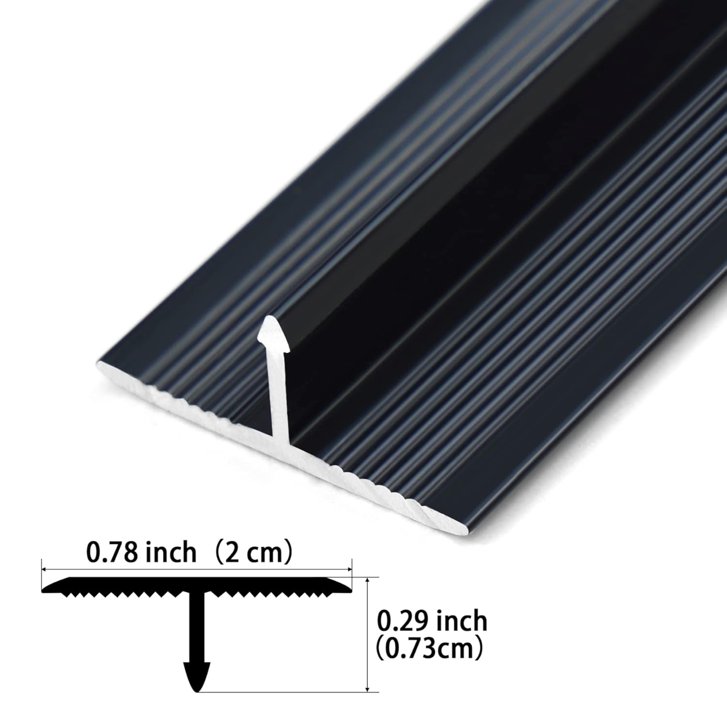 3Pcs Aluminum T Molding Trim & Floor Transition Strips, Flat Divider Strip for Door Threshold and