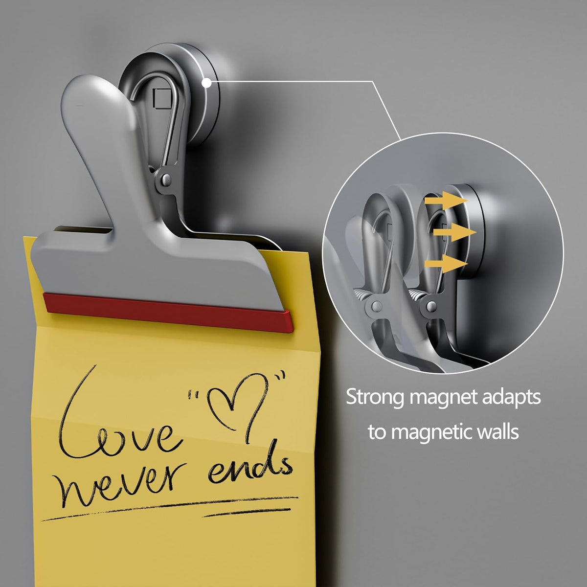 HOUSE AGAIN 8 Pack Stainless Steel Magnetic Chip Bag Clips Covered with Silicone - NO More Sharp