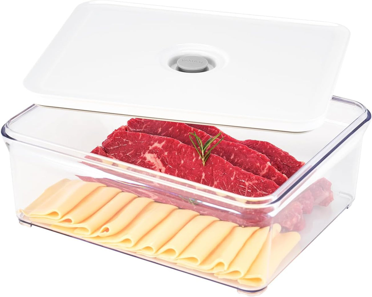 VAKUEN Premium Airtight Food Storage Containers, 4L(4.10qt) Smart One-Click Seal Lid, Patented