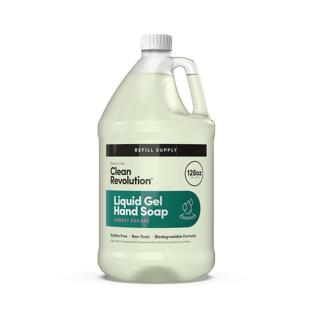 Clean Revolution Liquid Gel Hand Soap, Silky Rich Liquid, Quick Lather, Fast Rinsing, Contains Real