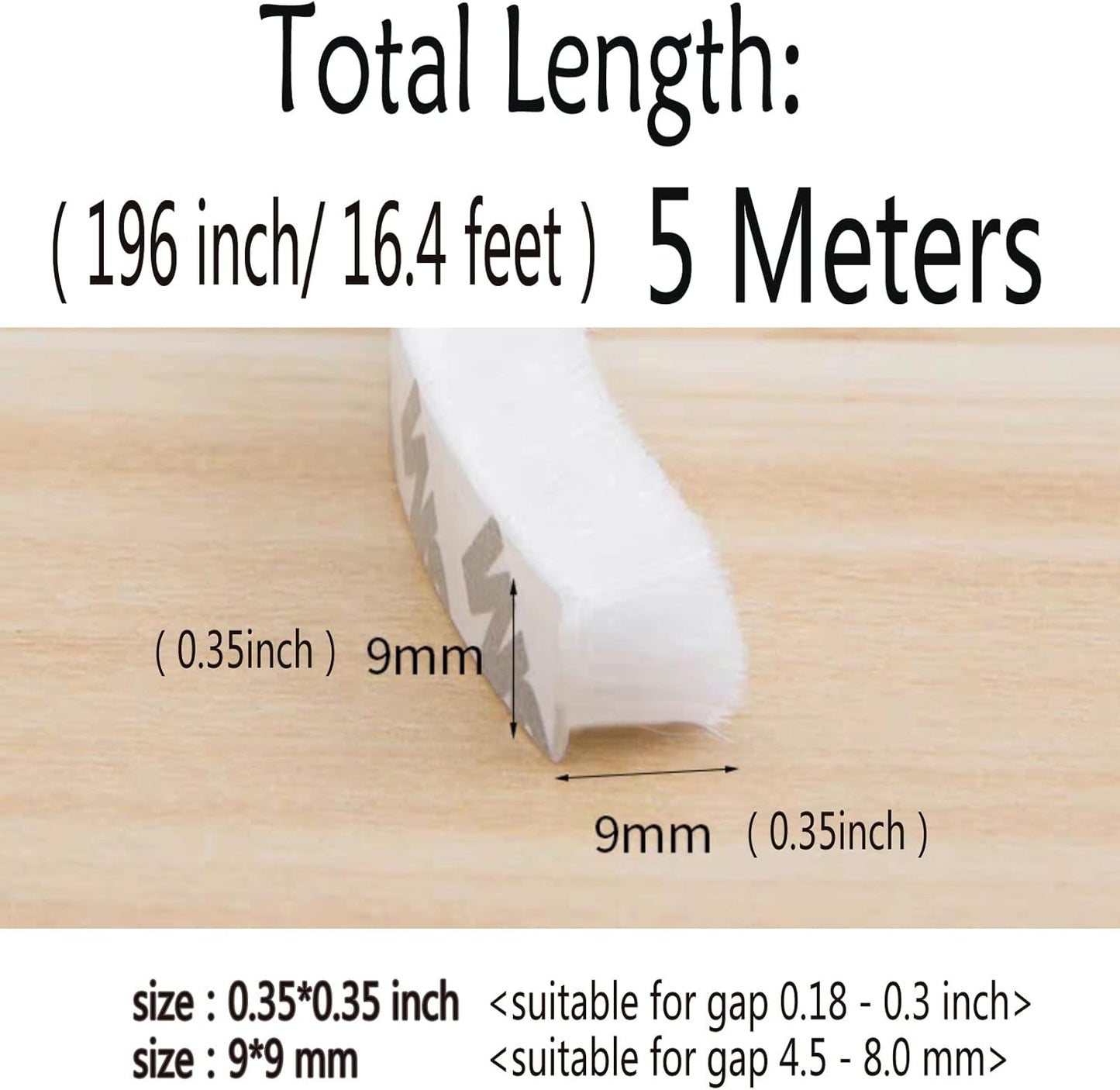 Weather Stripping Brush for Sliding Windows/Doors Frame Side,Pile Self Adhesive Weatherstrip Seal