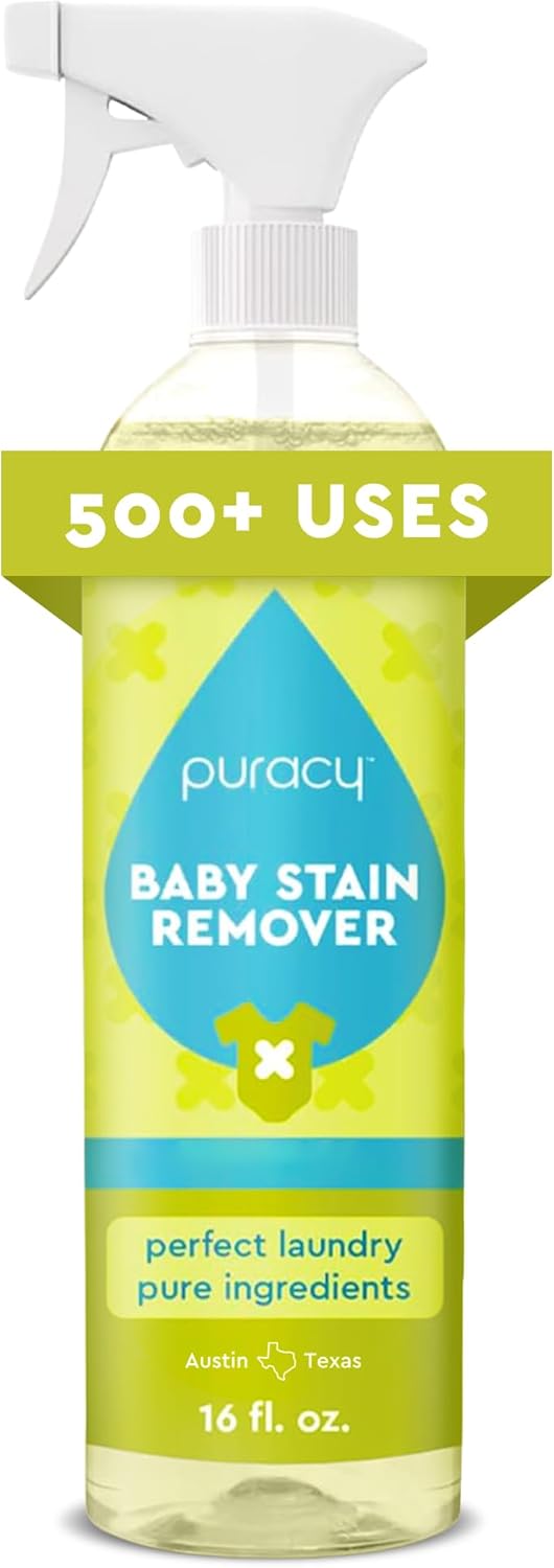 Puracy Stain Remover for Baby Clothes and Cloth Diapers, Newborn Baby Essentials Must Haves