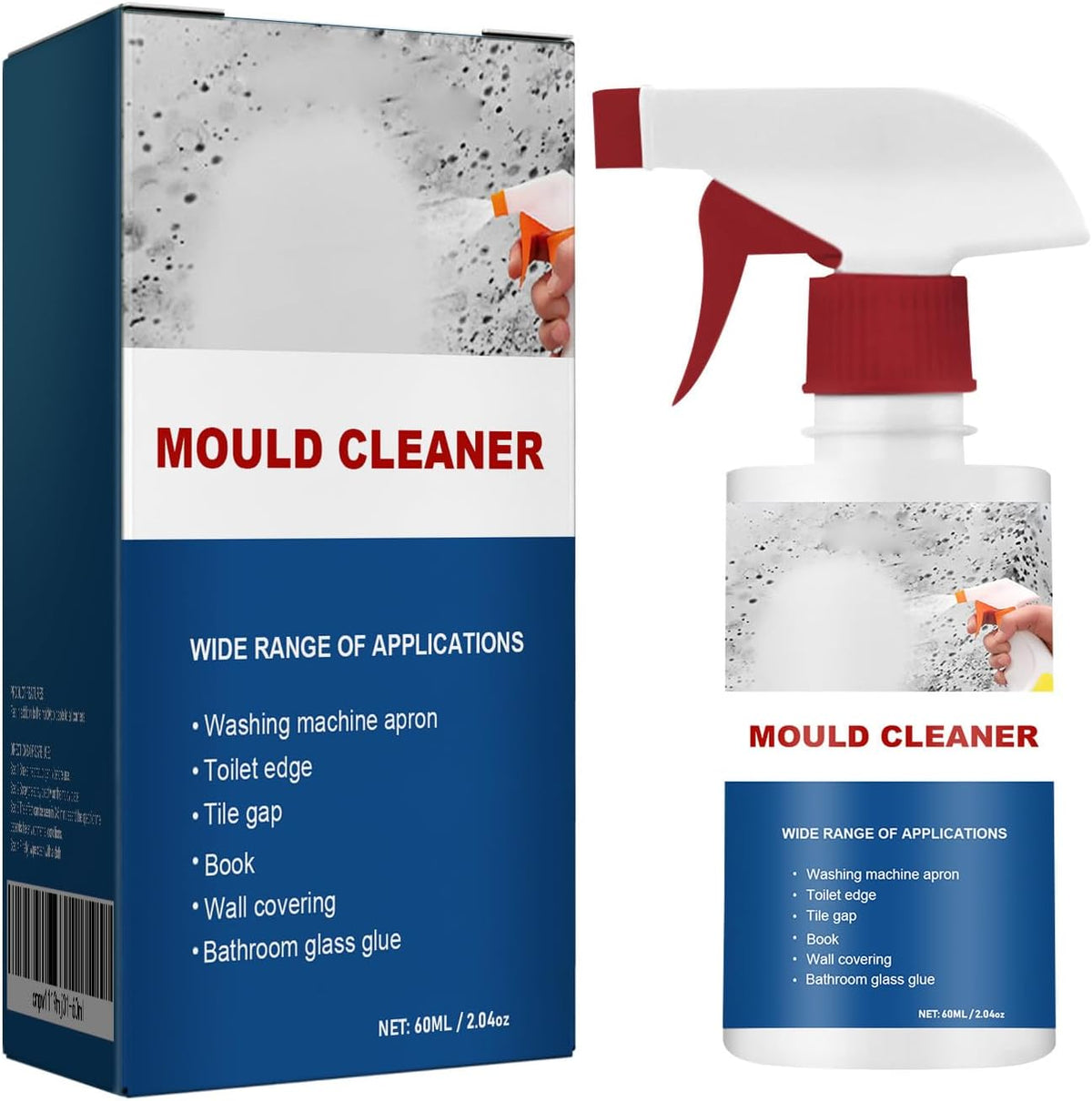 Mould Cleaner Spray Powerful Foam Cleaning Spray | Multi-Surface Fast-Acting Stain Remover for