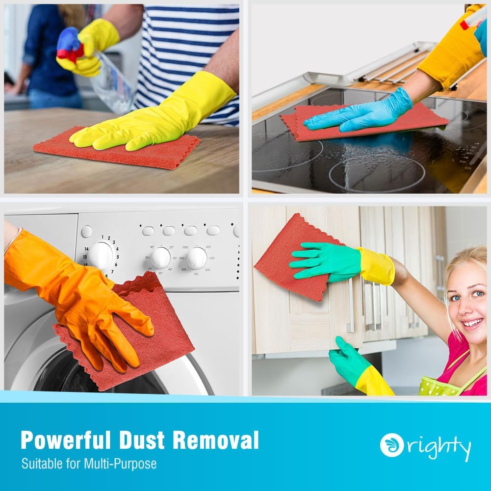 Orighty Cleaning Cloths Bulk, 150 Pack Shop Rags Reusable, Multi-Purpose Shop Towels for Cars