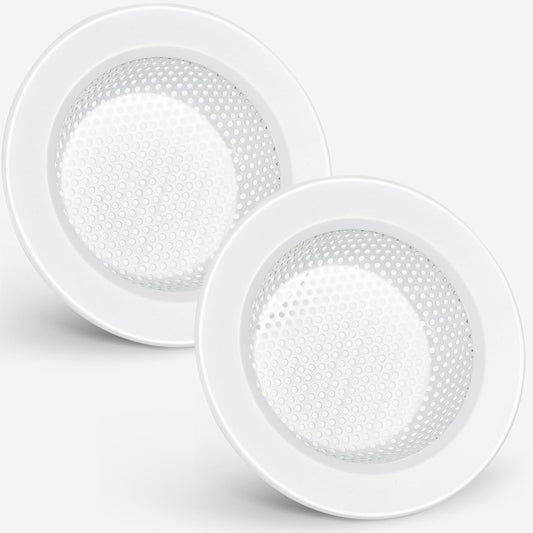 Retisee 2 Pcs Sink Strainer Stainless Steel Kitchen Sink Drain Strainer Basket Cover Mesh Hair Food