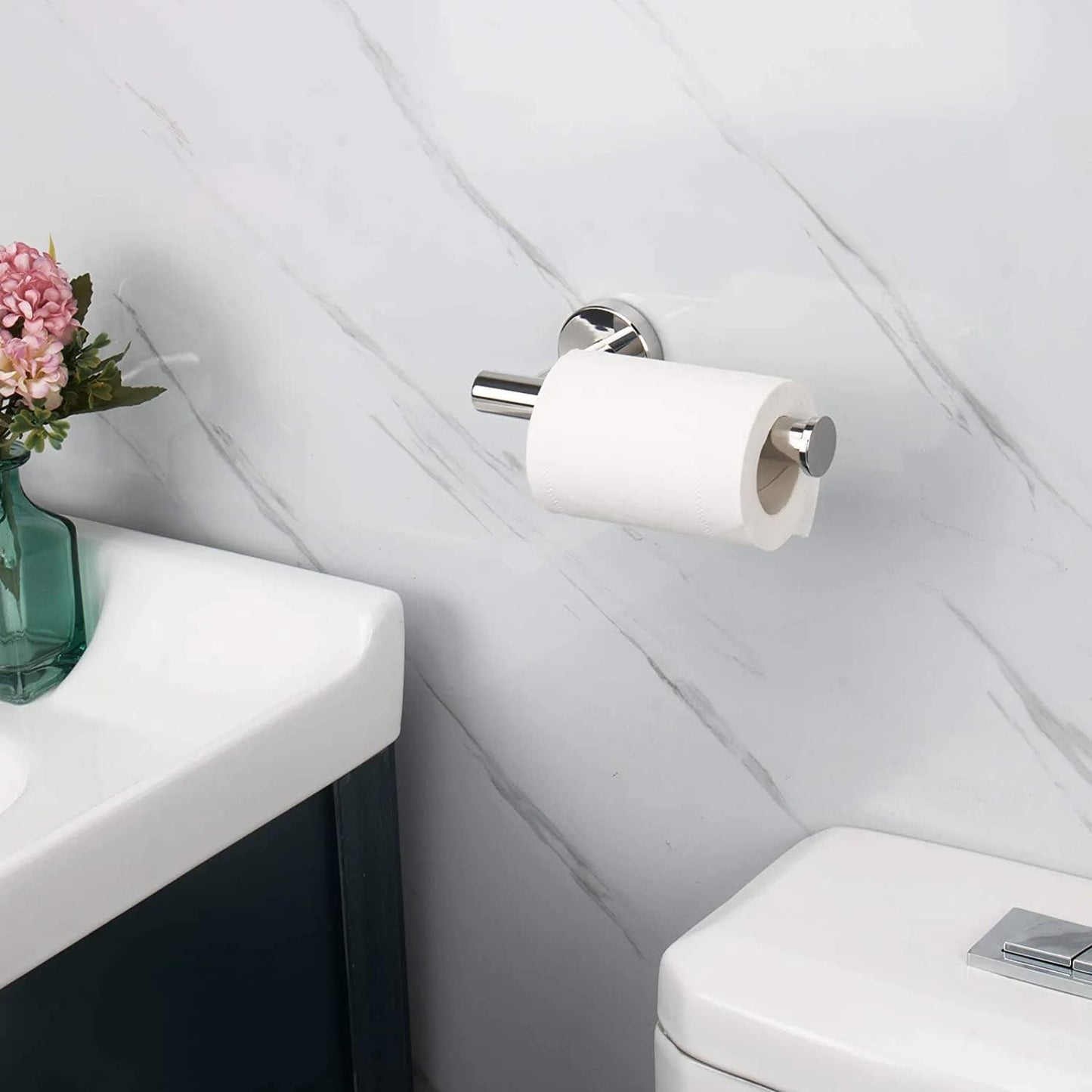 NearMoon Bathroom Toilet Paper Holder, Premium SUS304 Stainless Steel Rustproof Wall Mounted Toilet