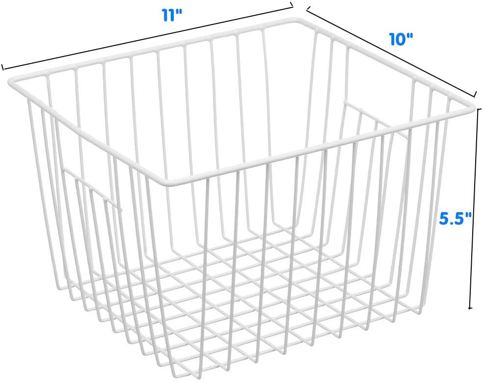 Upright Freezer Organizer Bins， Freezer Baskets for 14, 15 cu.ft Standup Freezer, Wire Storage