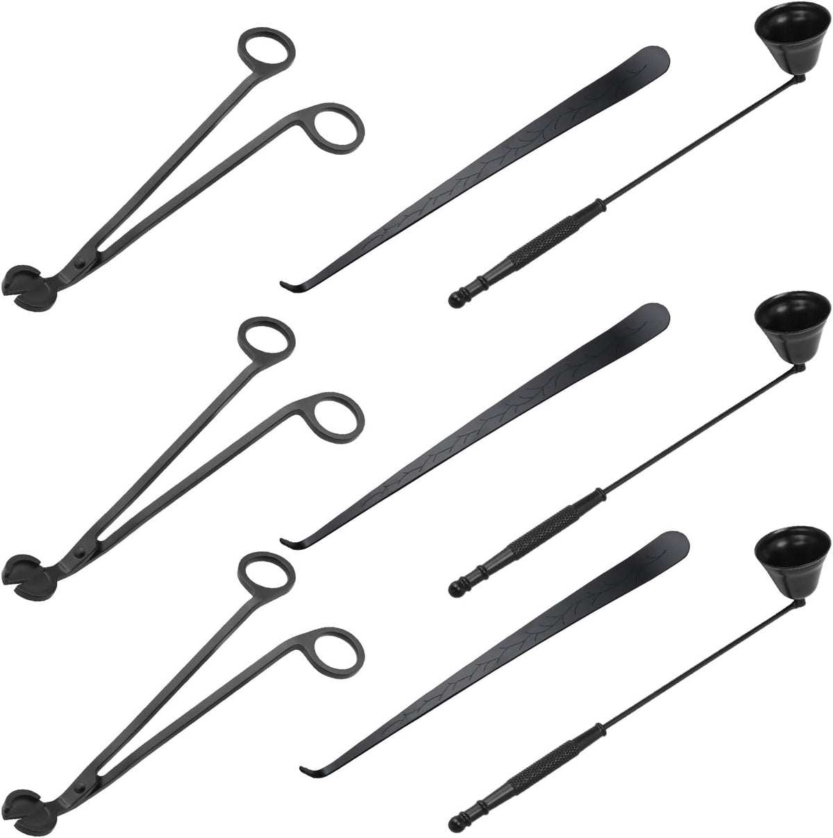 3 in 1 Candle Accessory Set(3 Set), Premium Candle Wick Trimmer, Candle Snuffer, Wick Dipper