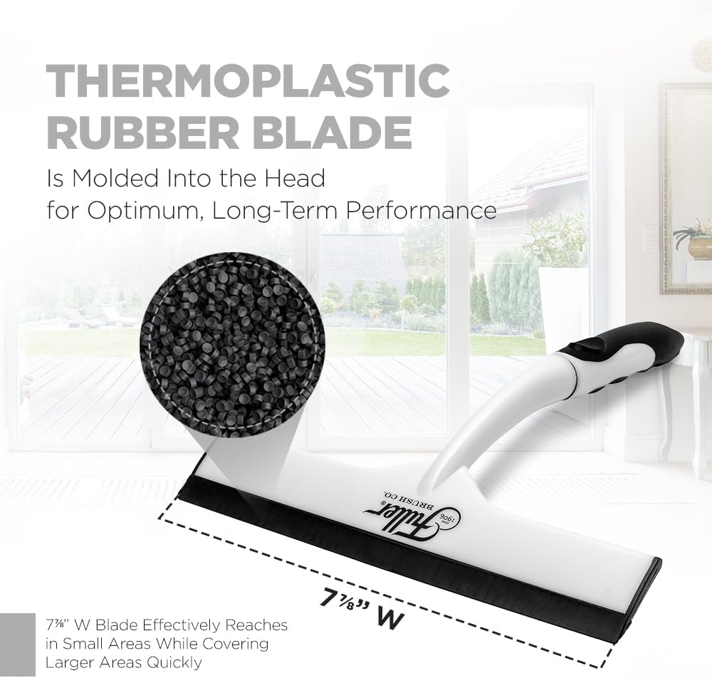 Fuller Brush Easy Grip Handheld Squeegee - for Shower Walls, Doors, Tub Surfaces, Windows, Mirrors