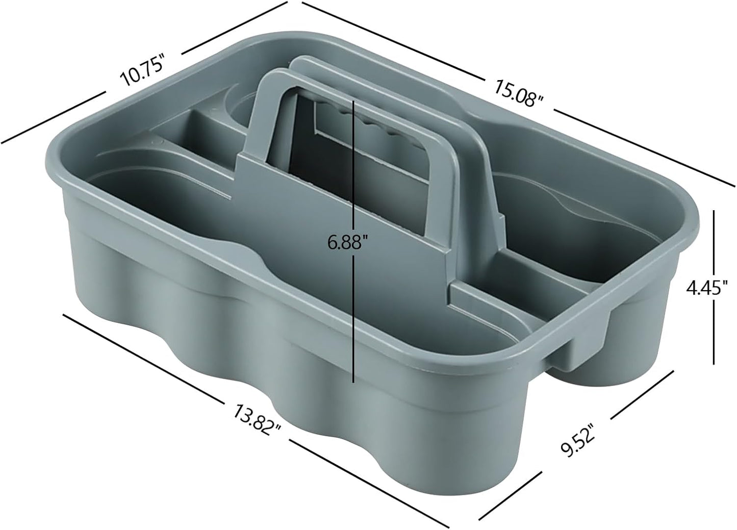 All-Purpose Cleaning Caddy, Cleaning Tool Organizer with Handle Portable Shower Caddy Basket, Grey