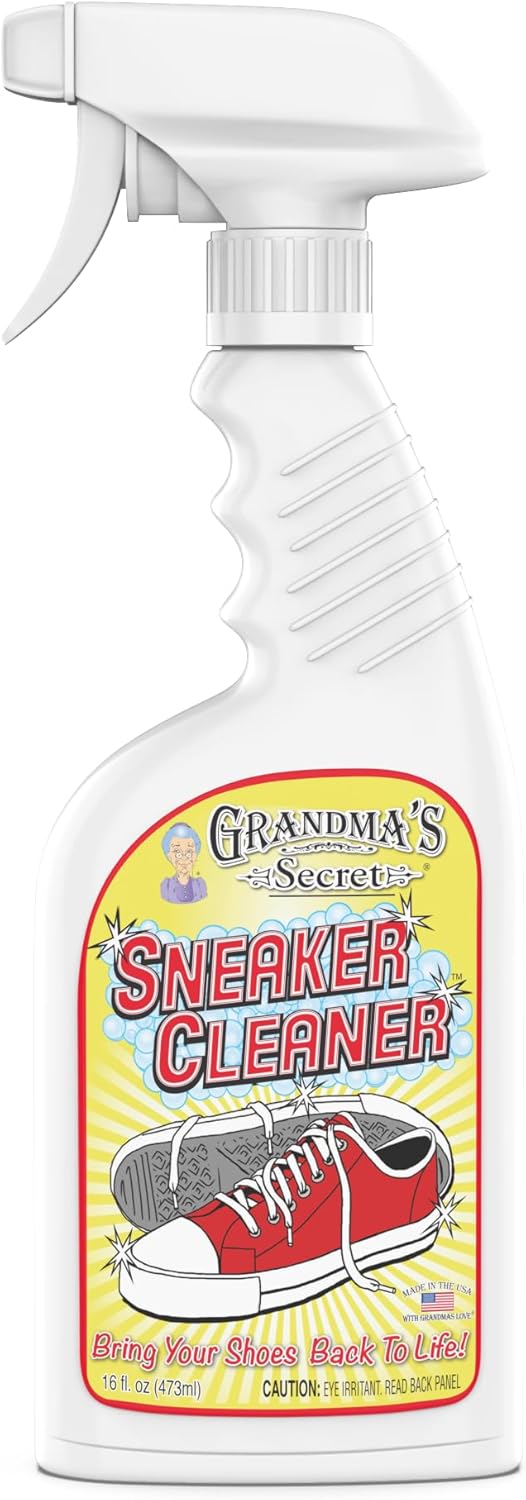 Grandma's Secret Shoe Cleaner - Stain Remover Spray for Rubber, Canvas and Leather - Removes Dirt