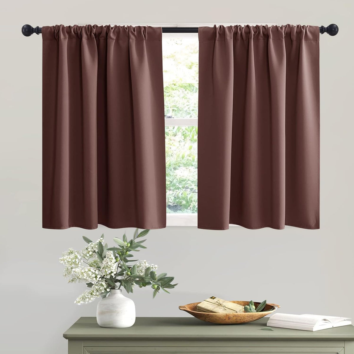 RYB HOME Blackout Curtains for RV Camper Windows, Privacy Thermal Insulating Mini Curtains & Drapes