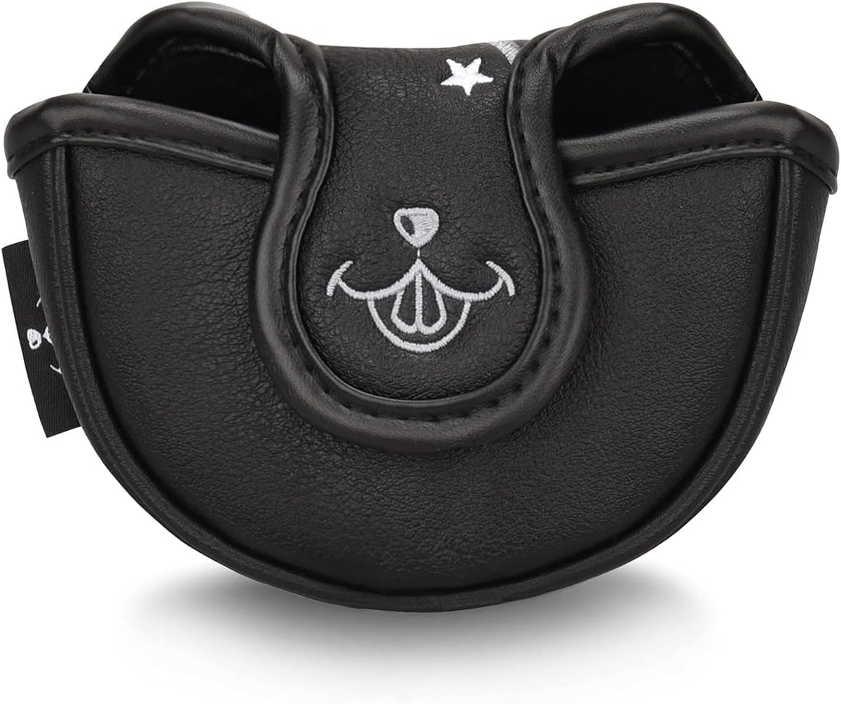 BIG TEETH Putter Cover Mallet Putter Cover Half Mallet Small Golf Headcover, Mini Club Head