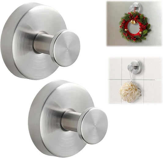 Suction Cup Hooks for Wreaths on Glass, No-Drill Suction Cup Hooks, Wreath Hangers for Front Doors
