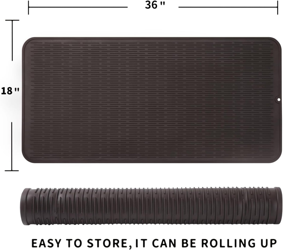 Silicone Dish Drying Mat for Multiple Usage,Easy clean,Eco-friendly,Heat-resistant Silicone Mat for