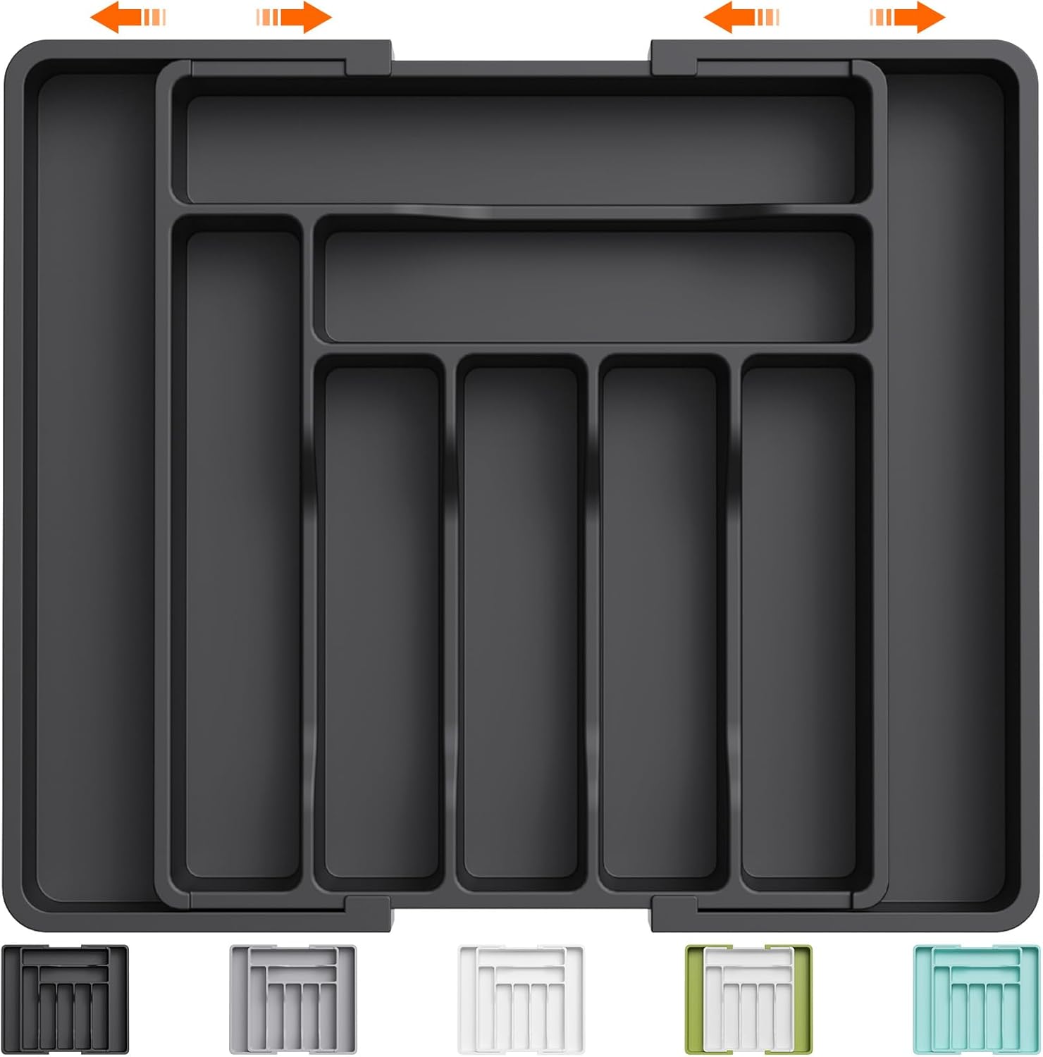 Lifewit Silverware Drawer Organizer, Expandable Utensil Organizer for Kitchen Drawers, Adjustable