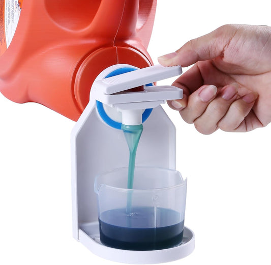 Laundry Detergent Dispenser Cup Holder & Nozzle Force-Saving Switch, Drip Catcher, Soap Dispenser