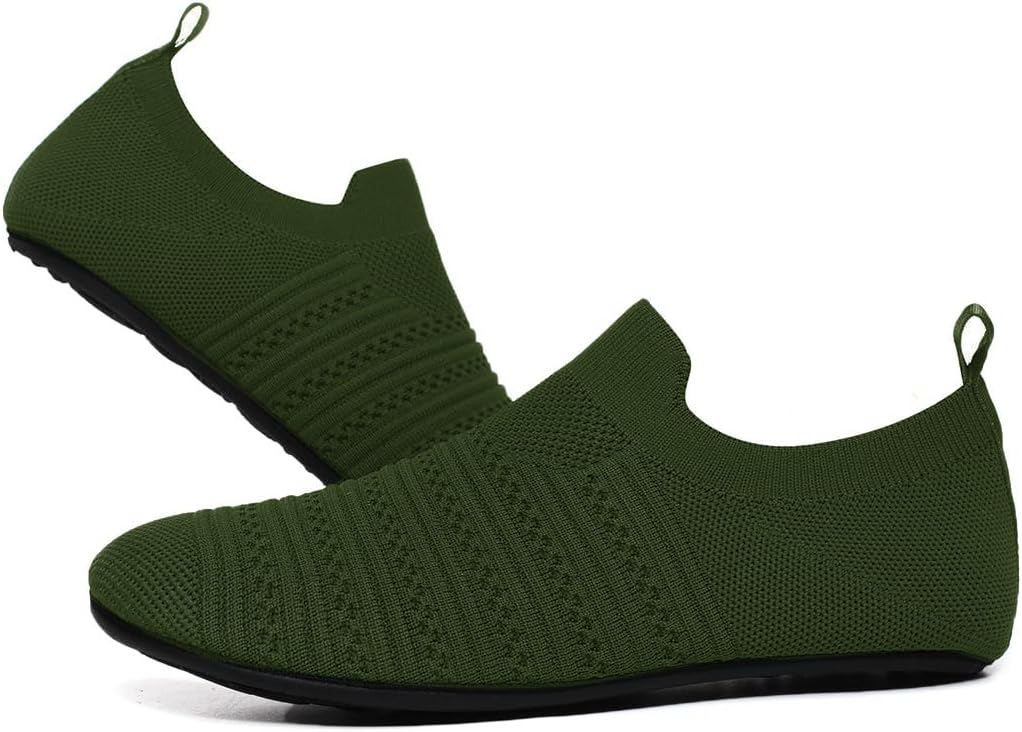 QZKDM Lightweight Slip on Grip Indoor House Slippers Barefoot Non Slip Home Exercise Yoga Shoes for