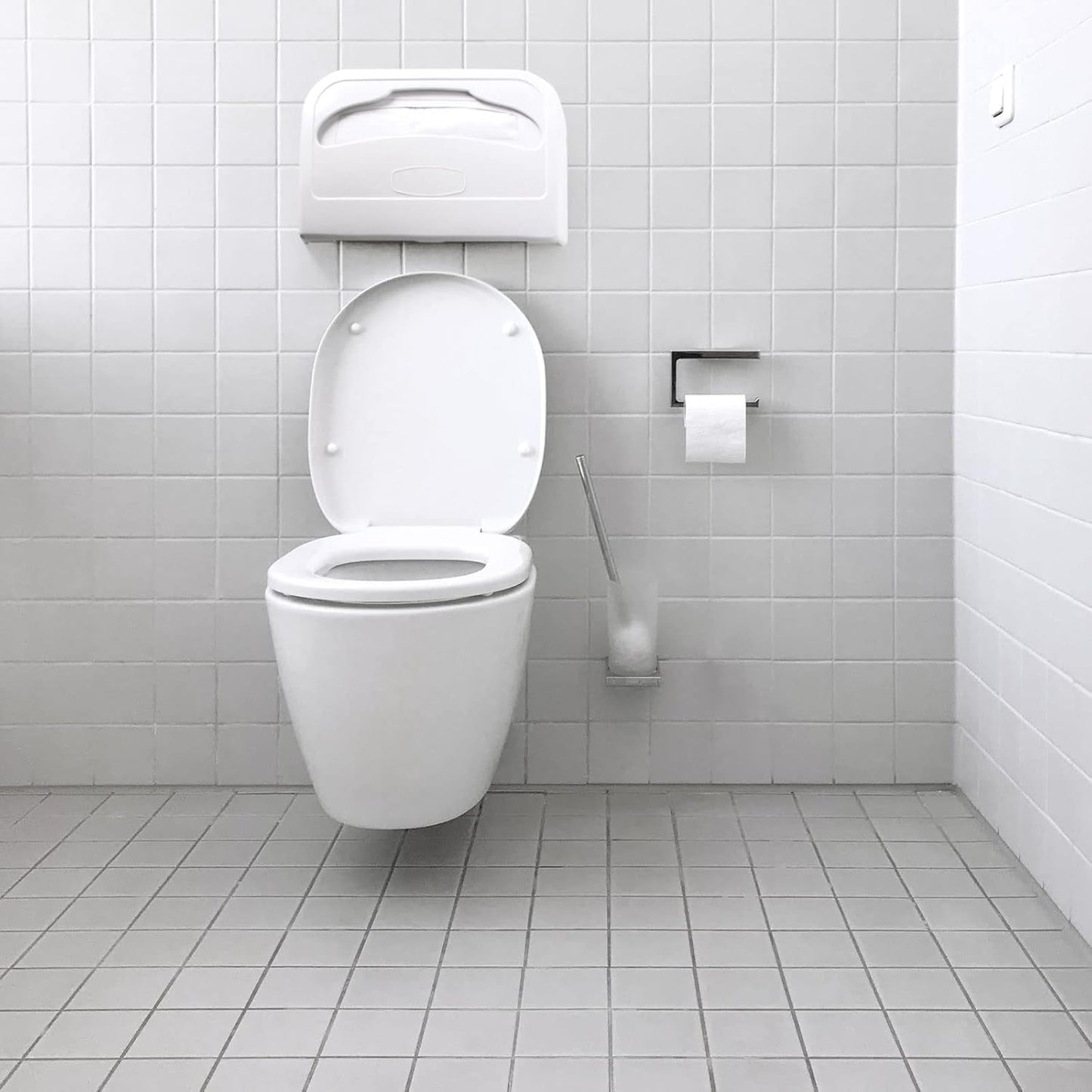 EZbrnd Wall Mount Half-Fold Toilet Seat Cover Dispenser for Commercial/Washroom/Office, Seat Cover