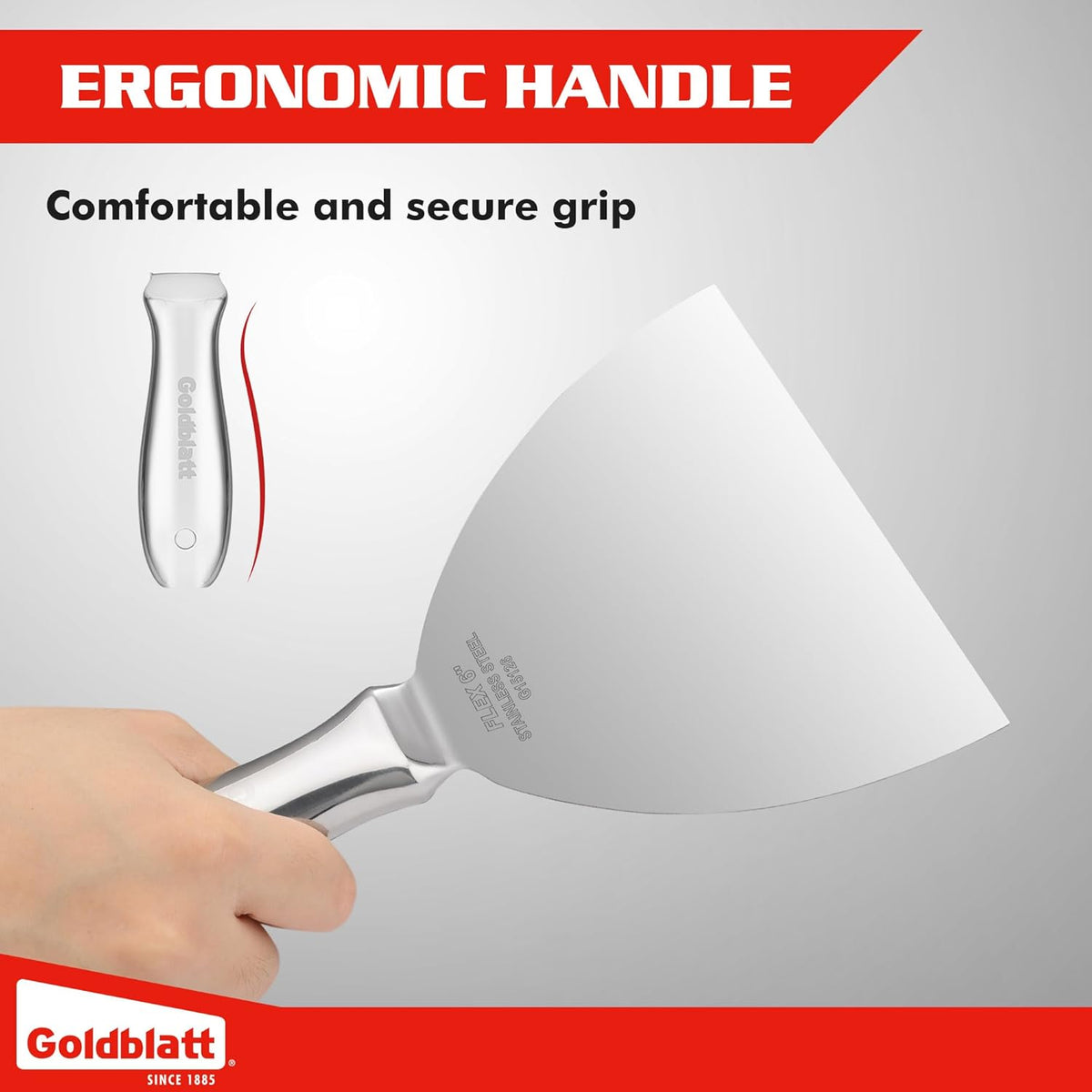 Goldblatt 6" Putty Knife, One-Piece Paint Scraper Tool, All Stainless Steel Joint Knife with