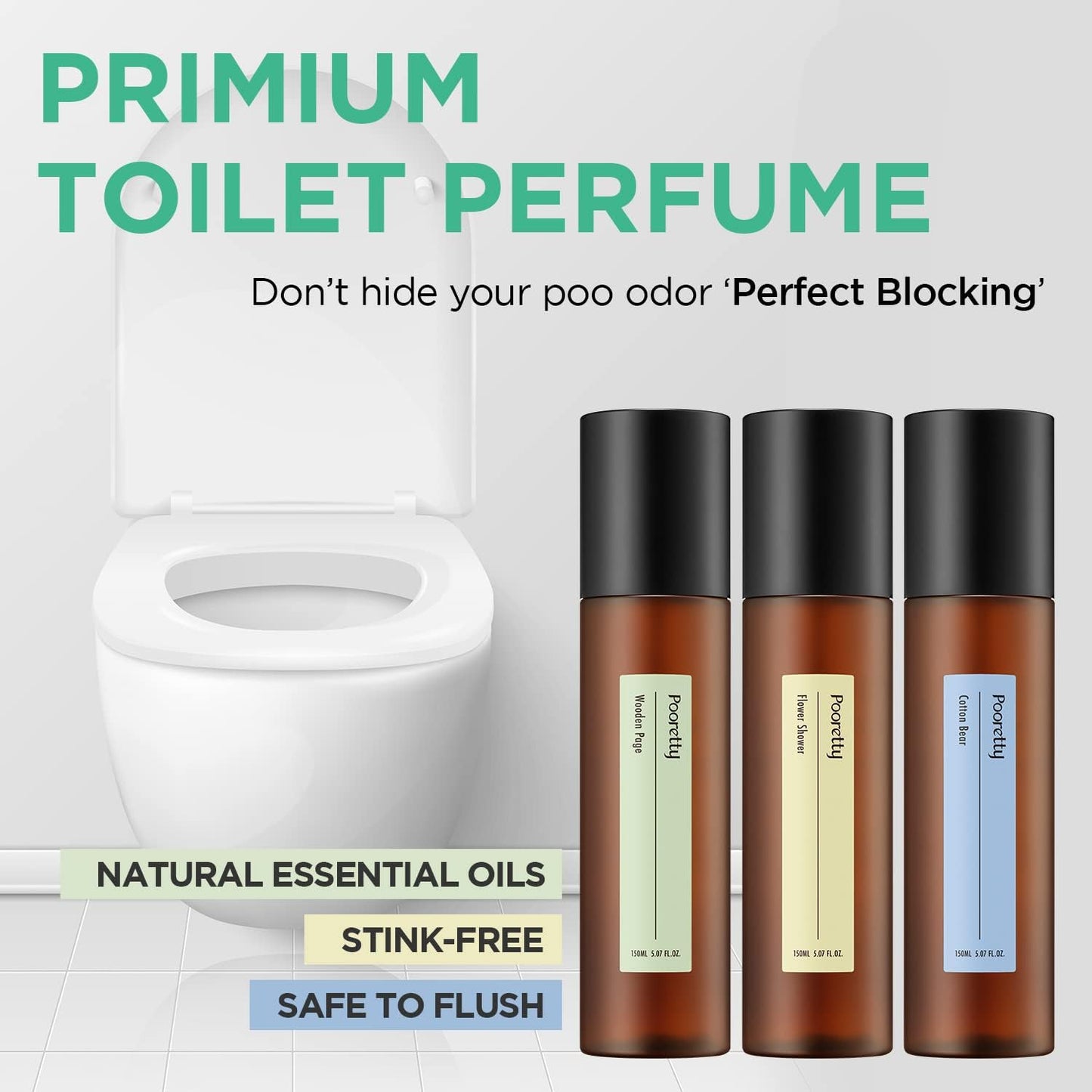 Pre-Poop Aromatic Bathroom Toilet Spray, Potty Deodorizer, Neutralize Bad Odors (5.07 fl.oz.)