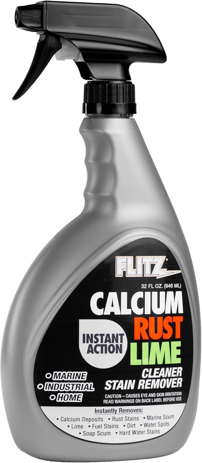 Flitz Calcium, Rust, & Lime Remover - 32oz Bottle of USA-Made Limescale Remover for Toilets