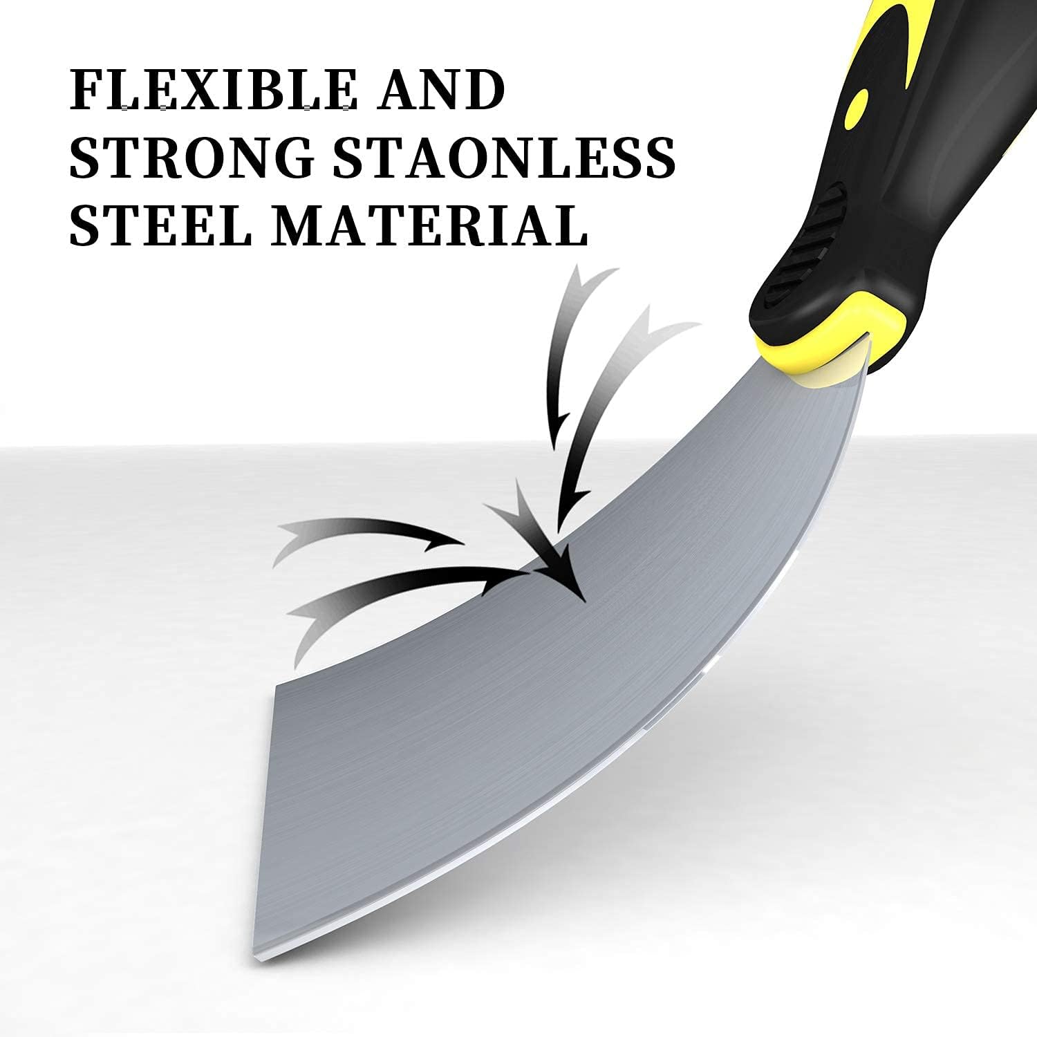 DEKEones Putty Knife Scrapers, Spackle Knife, Metal Scraper Tool for Drywall Finishing, Plaster