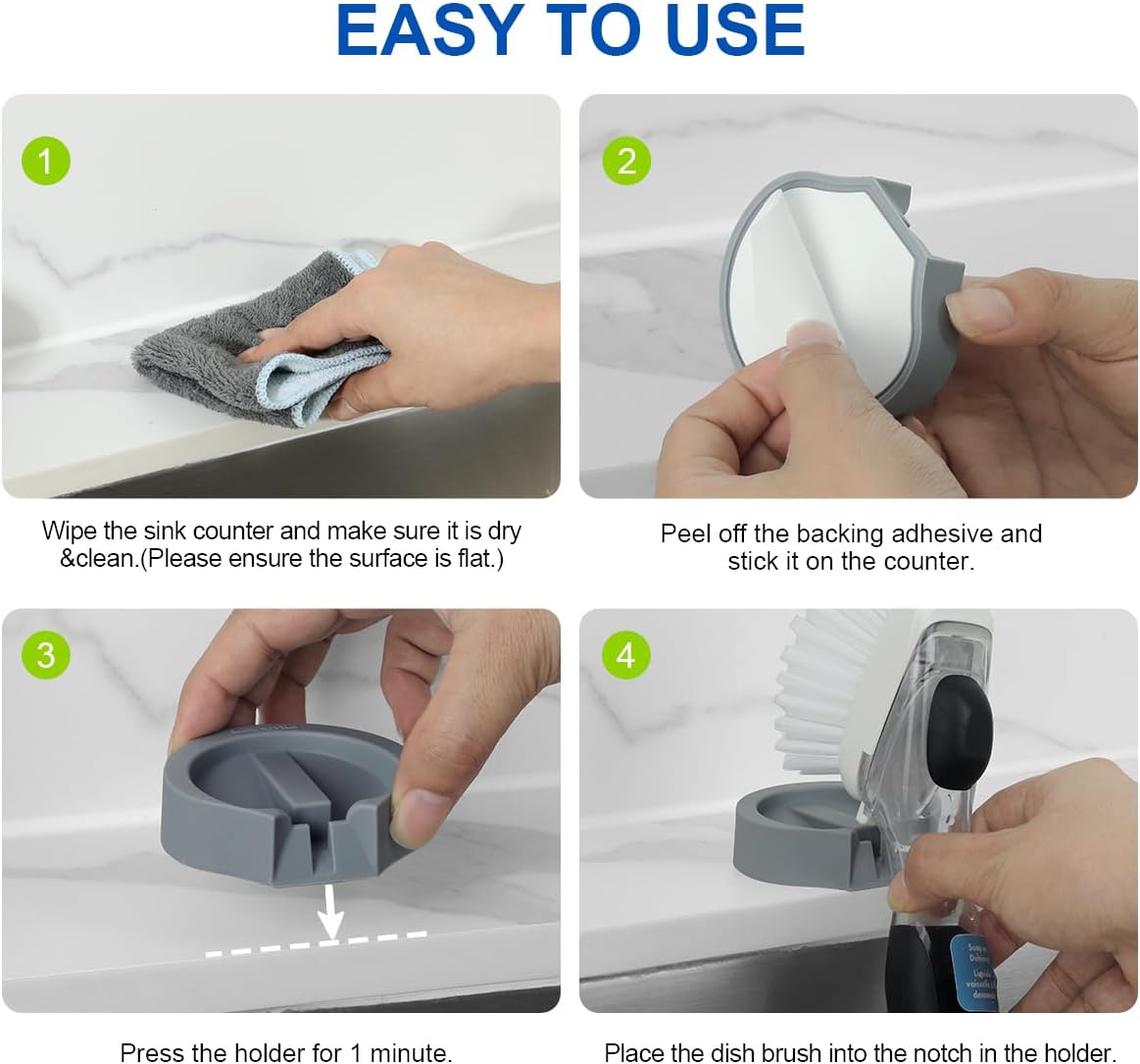 LANMU Dish Wand Holder Compatible with OXO Soap Dispensing Scrub Brush (New Version), Silicone
