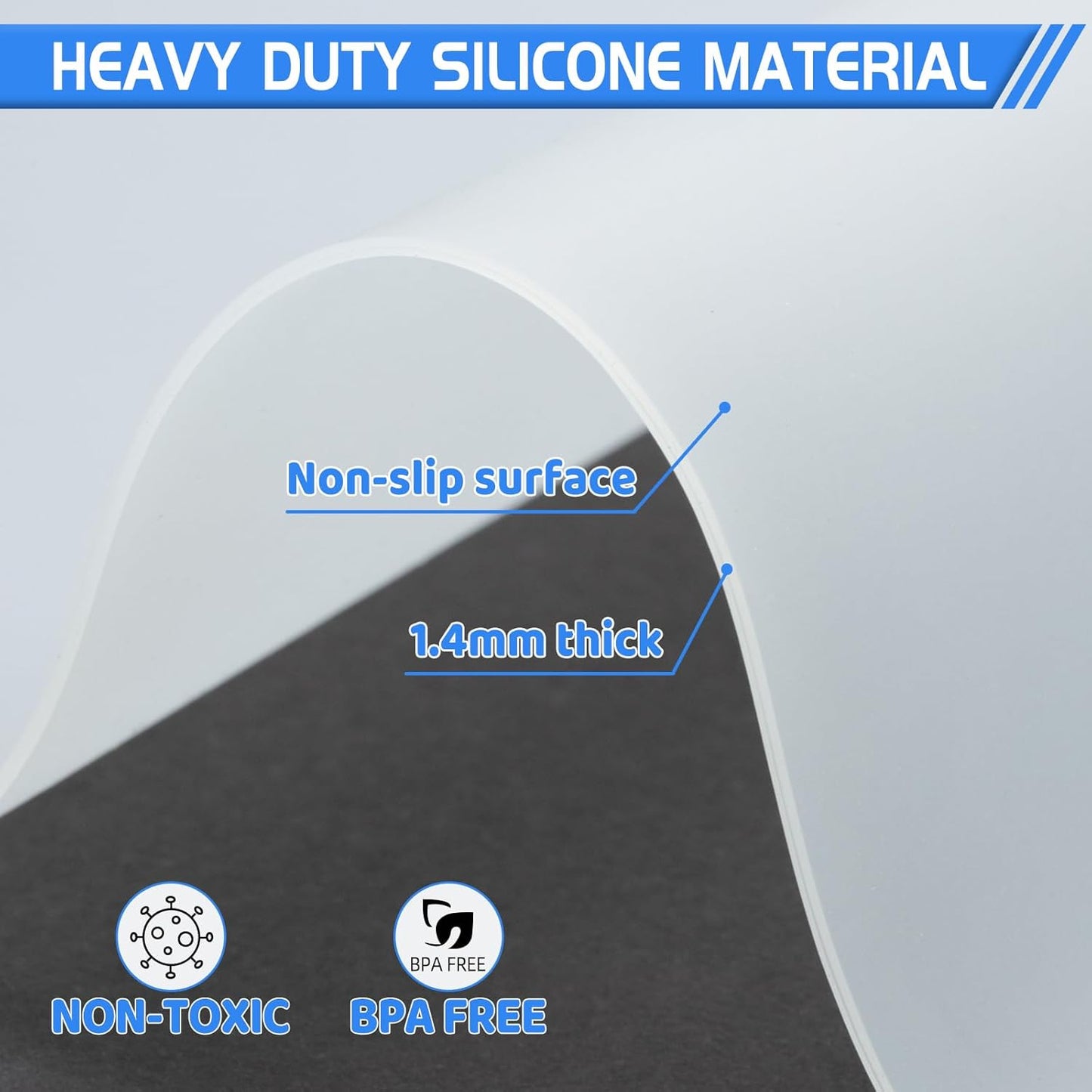Warome Silicone Mat,36"x 23.6" Table Protector Craft Mat for Painting, Clay, Projects, Arts and