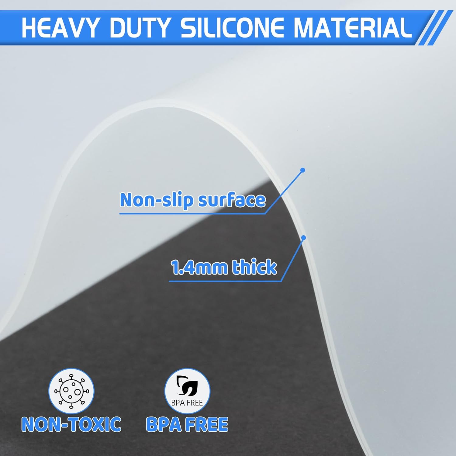 Warome Silicone Mat,36"x 23.6" Table Protector Craft Mat for Painting, Clay, Projects, Arts and
