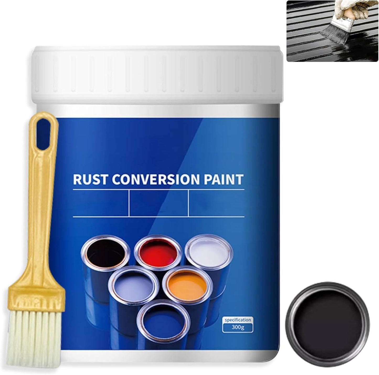 Weatherproof Rust Converter Paint for Metal, Rust Remover for Metal and Primer, Water-Based