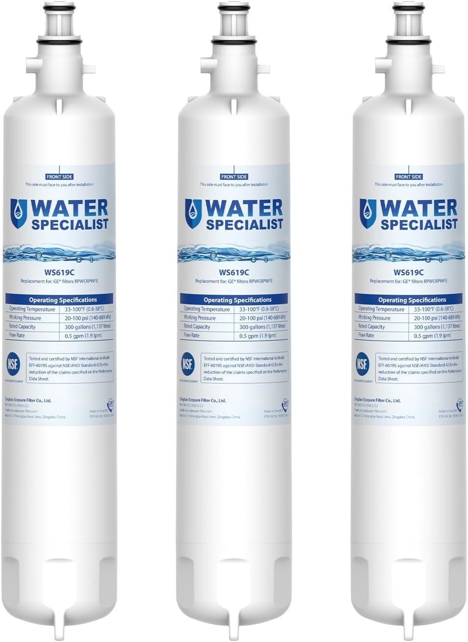 Waterspecialist Replacement for GE® RPWFE®, RPWF (Built-in CHIP) Refrigerator Water Filter