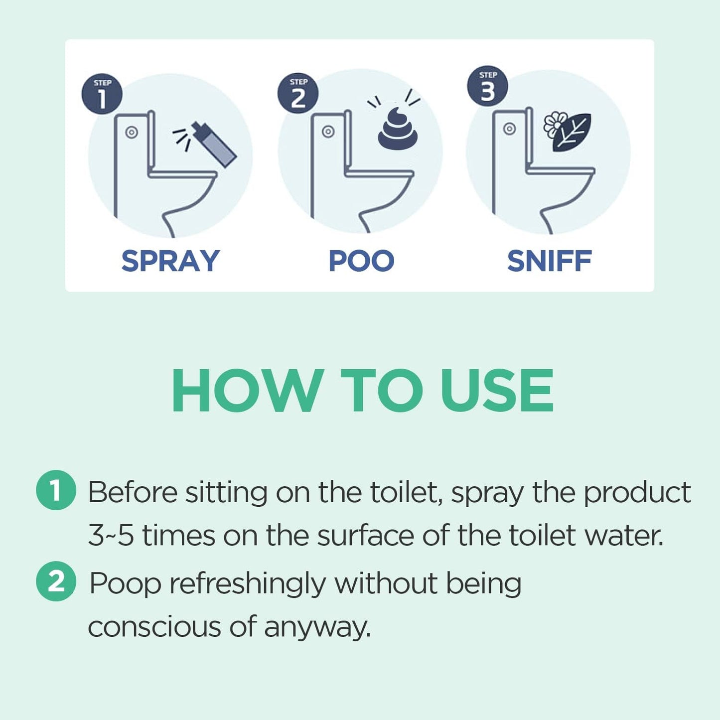 Pre-Poop Aromatic Bathroom Toilet Spray, Potty Deodorizer, Neutralize Bad Odors (1.69 fl.oz.)