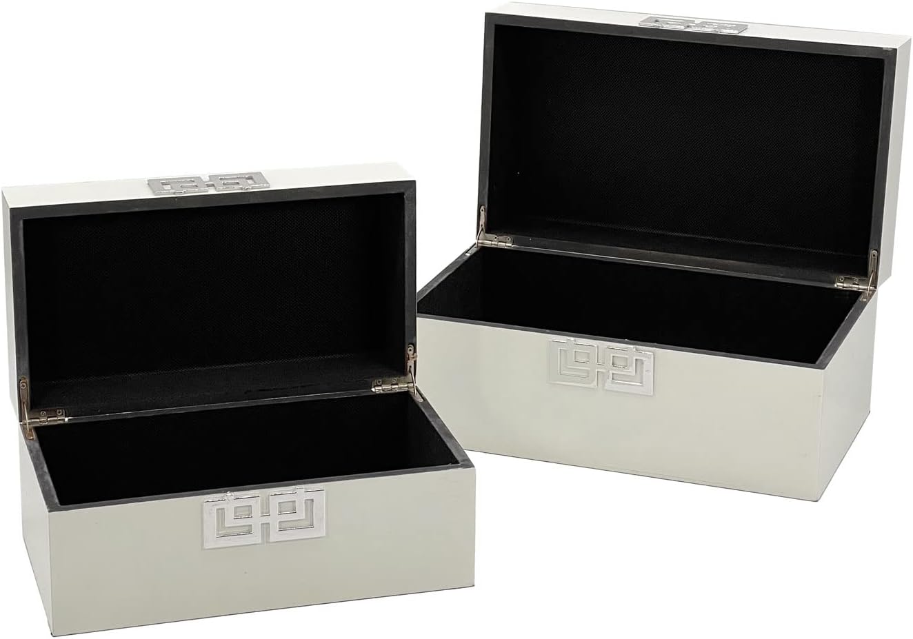 Galt International Storage Box Set Decorative Storage Box w/Hinged Lid Classic Design Wood Decor