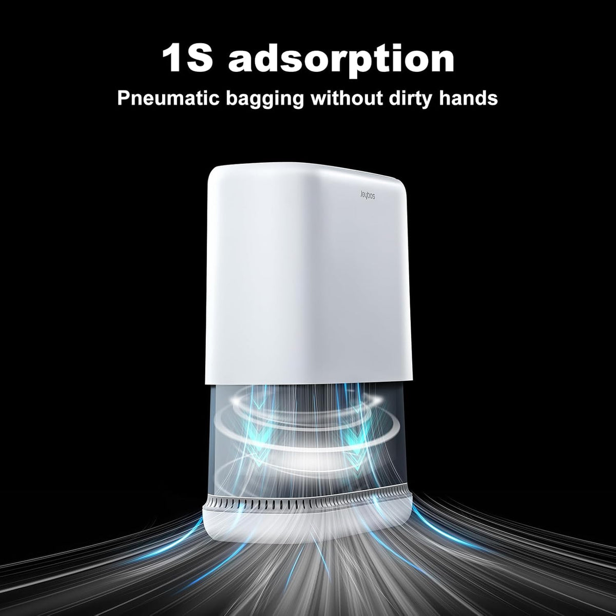 JOYBOS Bathroom Trash Cans,Adsorption Garbage Can with Press Type Lid,10L Dogproof Slim Plastic