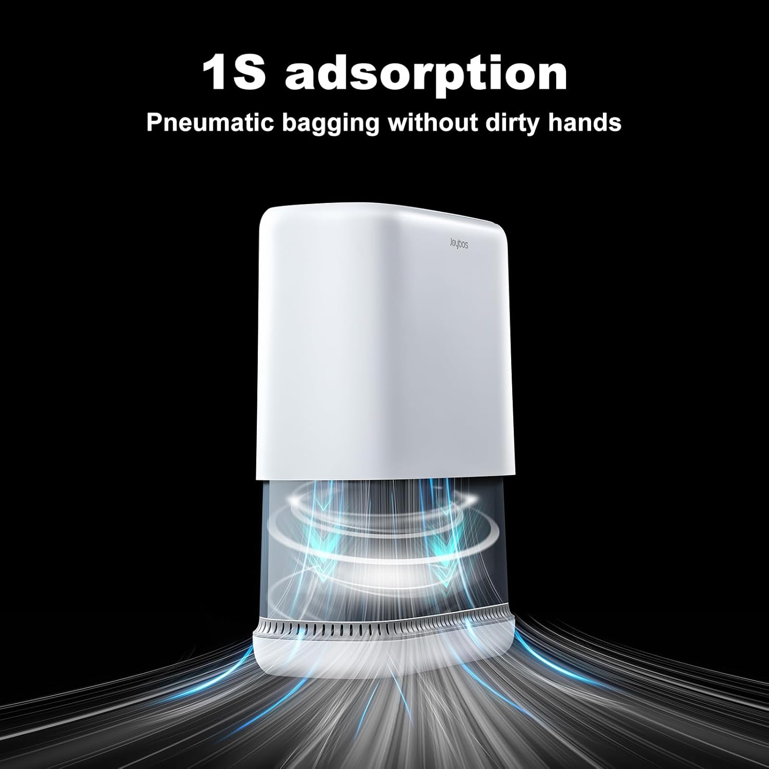 JOYBOS Bathroom Trash Cans,Adsorption Garbage Can with Press Type Lid,10L Dogproof Slim Plastic