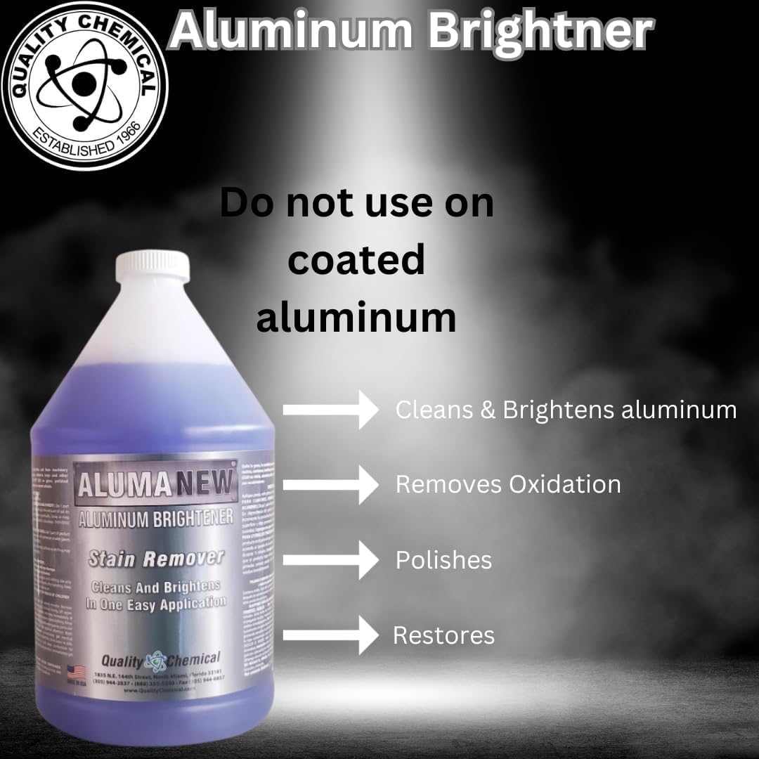 Quality Chemical Aluminum Brightner & Mag Brite Combo (2 Gallon Case) - (128 oz of Aluminum & 128