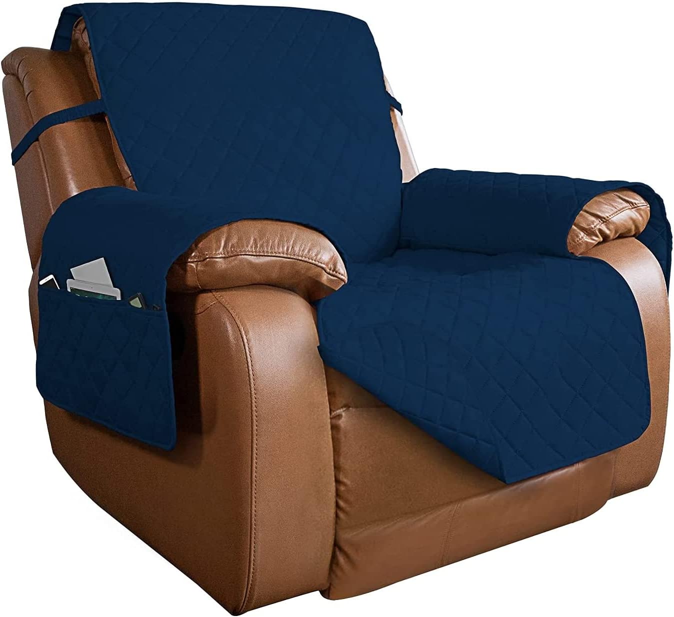 PureFit Reversible Quilted Oversized Recliner Sofa Cover, Water Resistant Furniture Protector