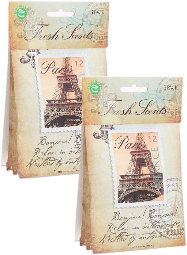 WILLOWBROOK | Fresh Scents Scented Sachet Packet | Paris | Air Freshener Bags for Drawers, Closets