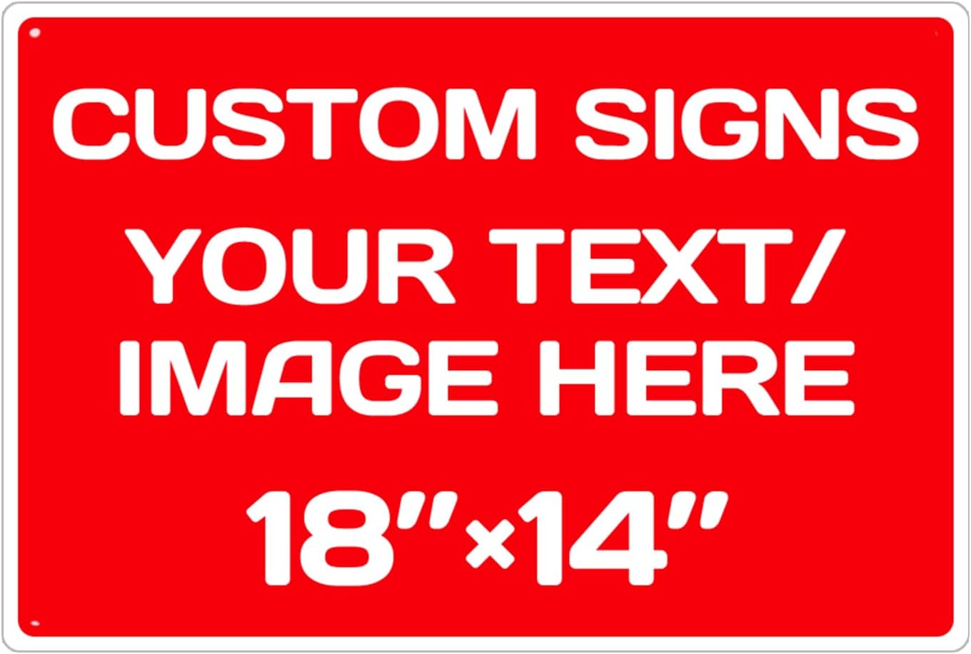 Repaly Personalized signs,Aluminum Weatherproof Metal Sign Multiple Sizes Custom Personalized Text