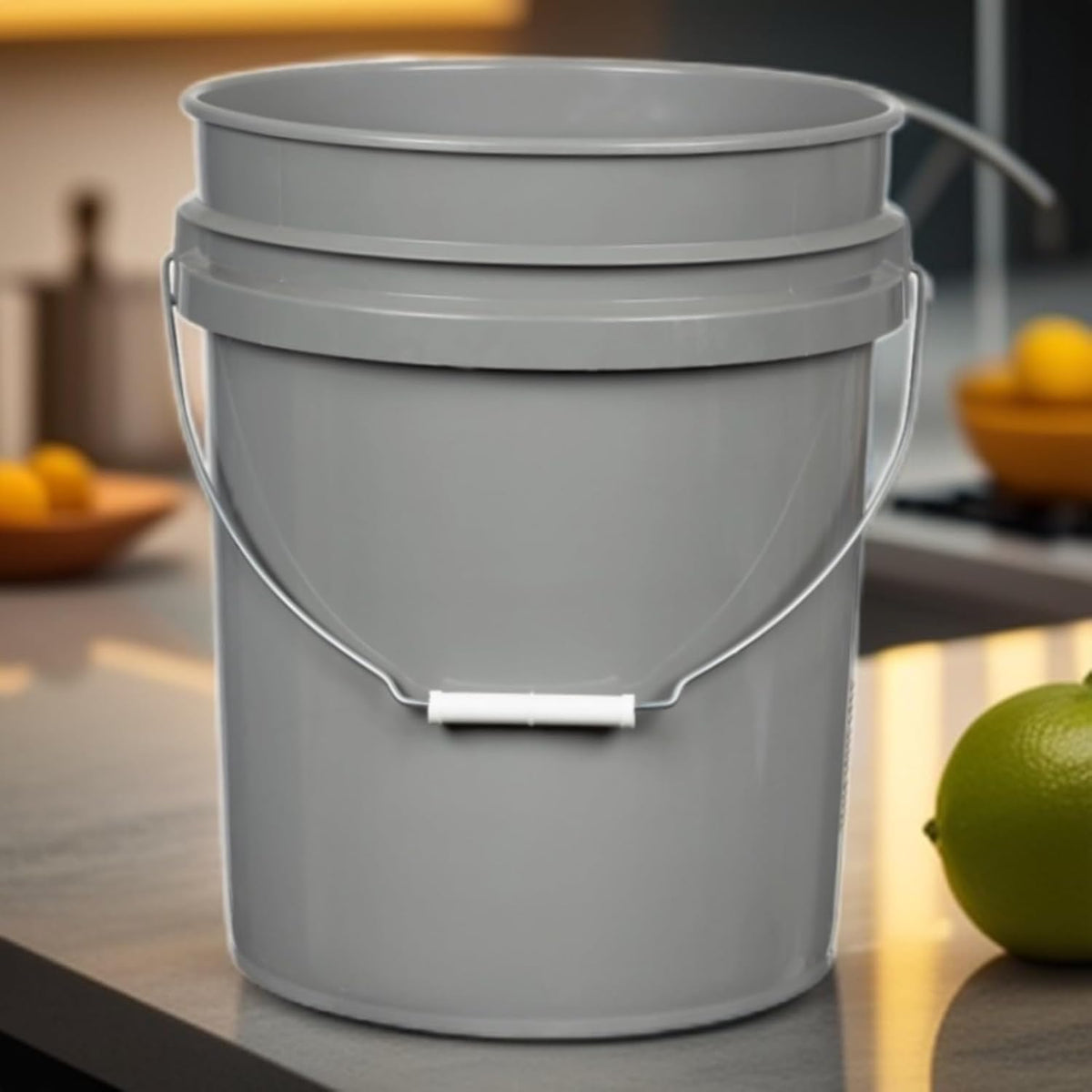 House Naturals 5 Gallon Premium HPDE Plastic Bucket - Made in USA Food Grade Storage Container, BPA