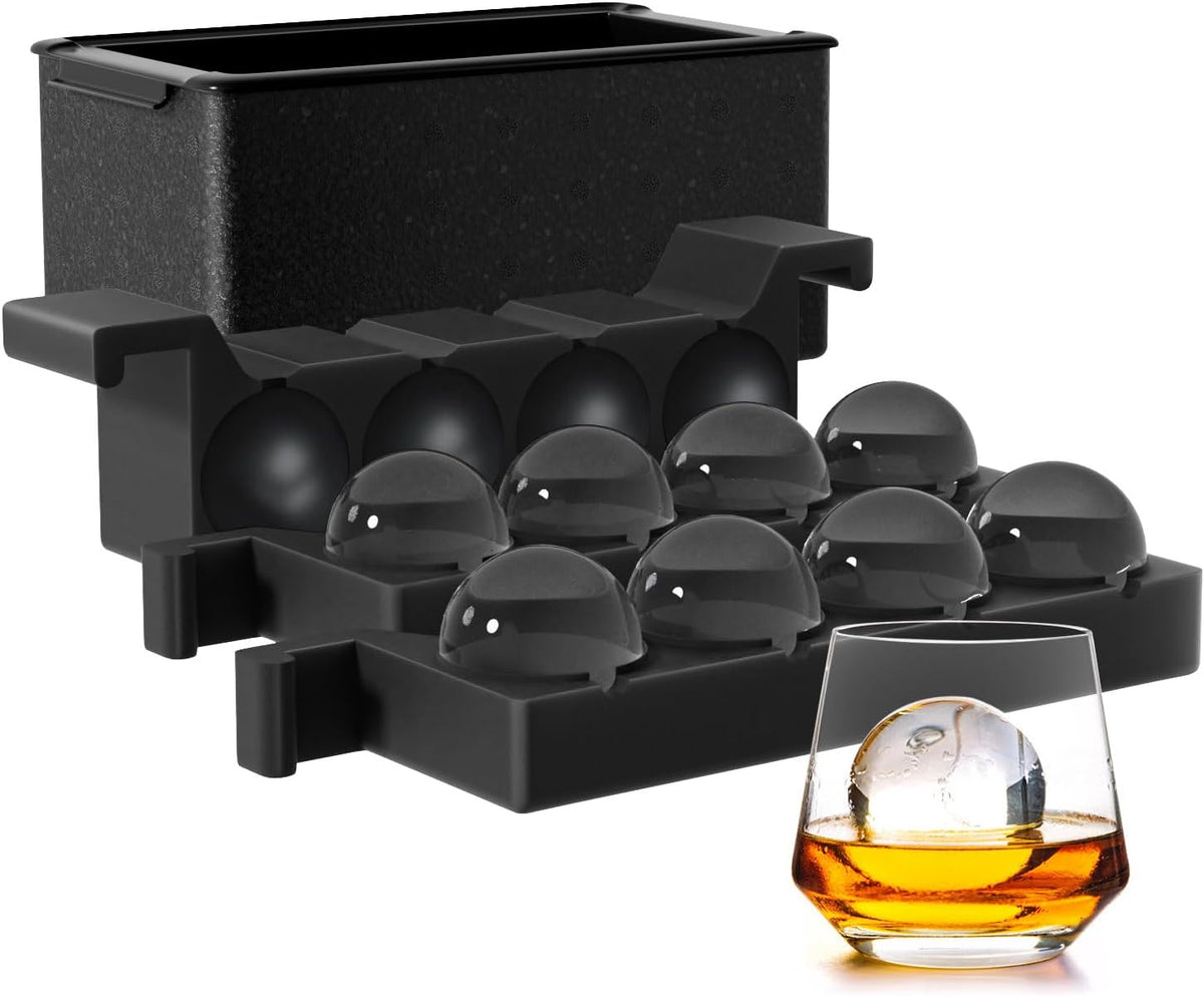 Clear Ice Ball Maker for Whiskey: FDDBI Circle Ice Cube Tray Make 2Inch Ice Sphere - Clear Ice Cube