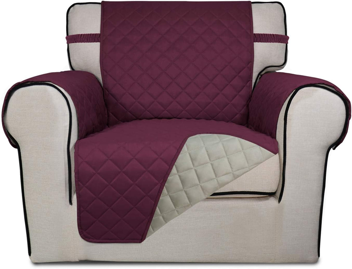 PureFit Reversible Quilted Sofa Cover, Water Resistant Slipcover Furniture Protector, Washable
