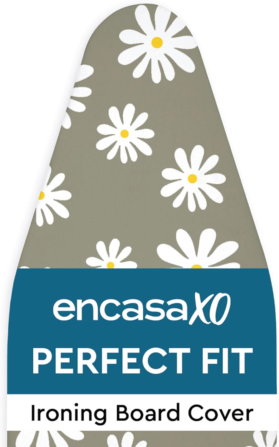 Encasa XO Ironing Board Cover and Pad 54"x15" - Thick 3mm Felt Padding, Drawstring Tightening &